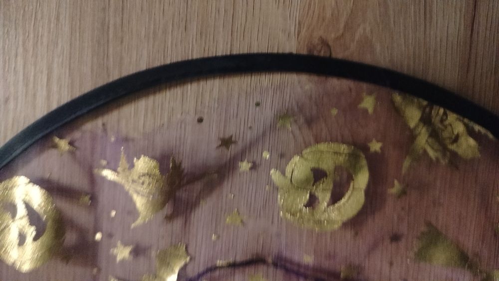 Kapelusz czapka Halloween złoto srebro rondo dwustronny