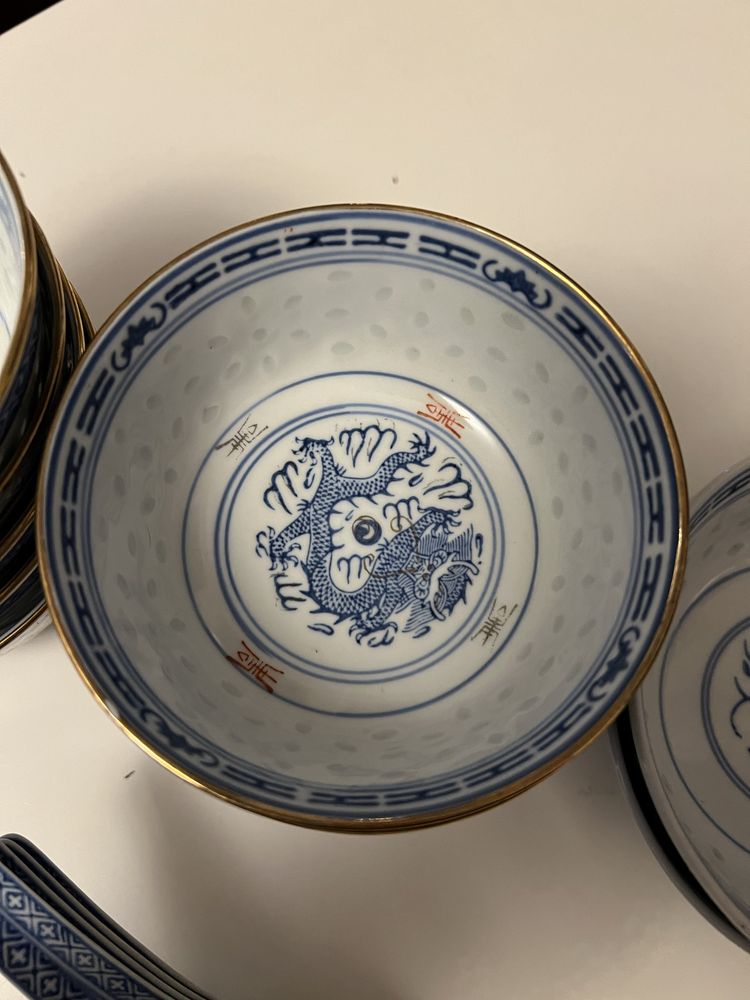 Zestaw 11 miseczek chińska porcelana
