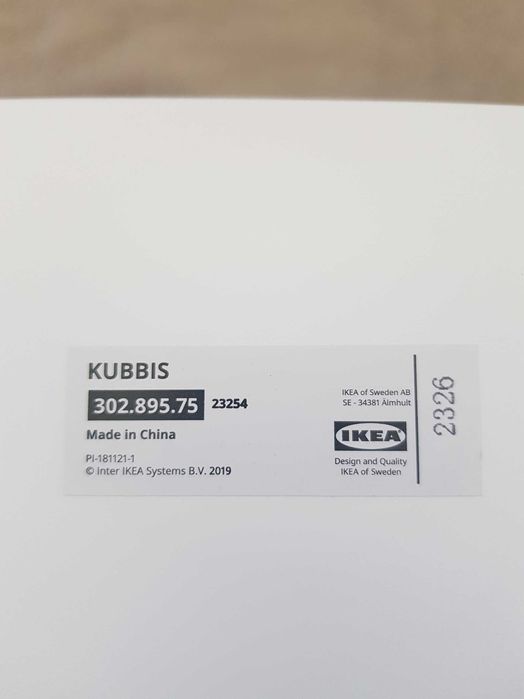 Wieszak biały Ikea Kubbis