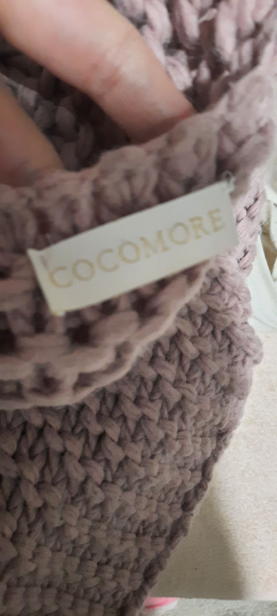 Sweter cocomore kardigan cocomore lila wrzos sweter gruby splot