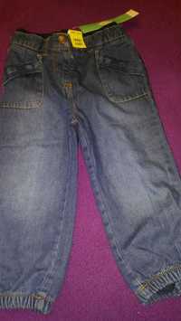 Spodnie dżinsowe, lekko ocieplane,roz 86