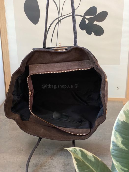 Замшева італійська сумка шопер, тоут. Итальянская замшевая сумка, кожа