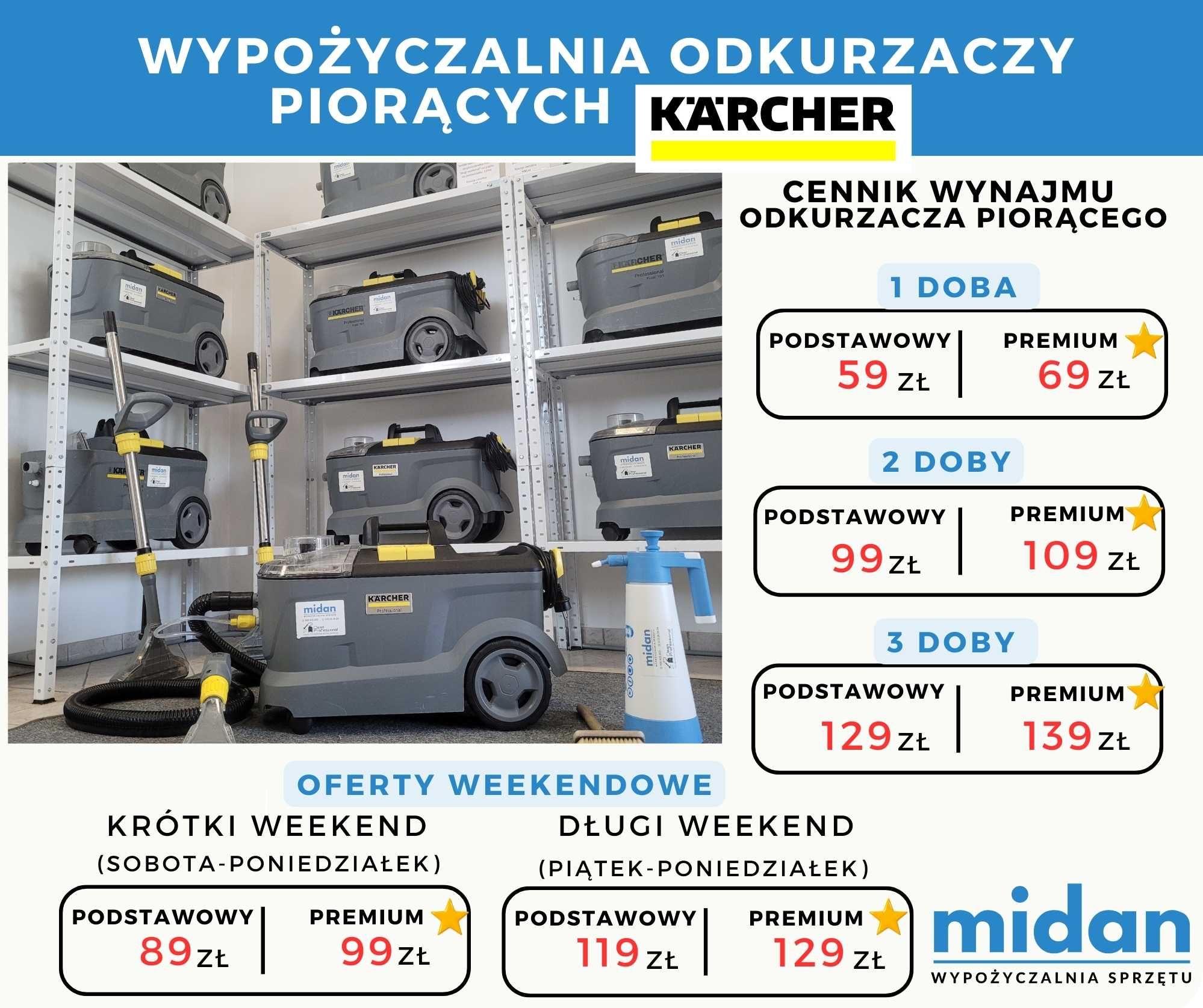 Wynajem Odkurzaczy Piorących Kärcher Pranie Tapicerki Wypożyczalnia
