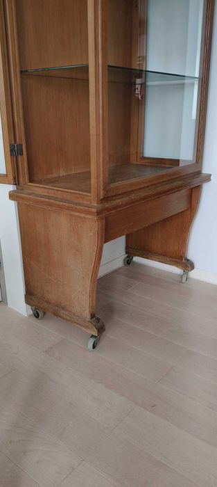 Dębowa gablota witryna ok. 1900 r.