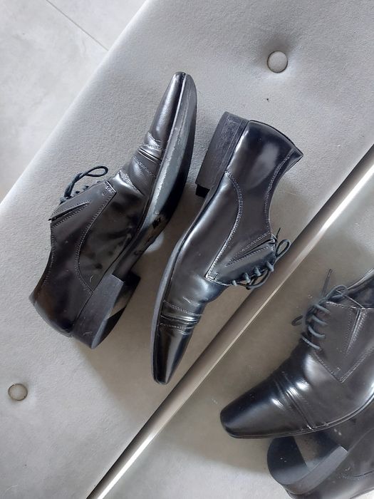 Męskie półbuty trzewiski Aldo Lasocki CCC roz 41 czarne lakierowane