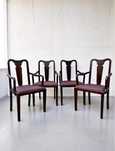 Set de 4 Cadeiras de Jantar Vintage em Mogno