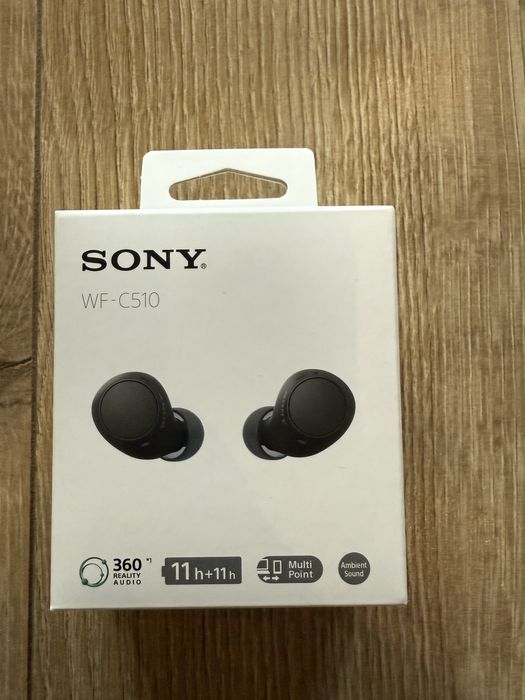 NOWE Słuchawki douszne dokanałowe Sony WF-C510 Czarny Gwarancja