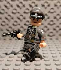 Minifigurka żołnierz Oficer Niemiecki ss WW2 Wojsko klocki jak LEGO