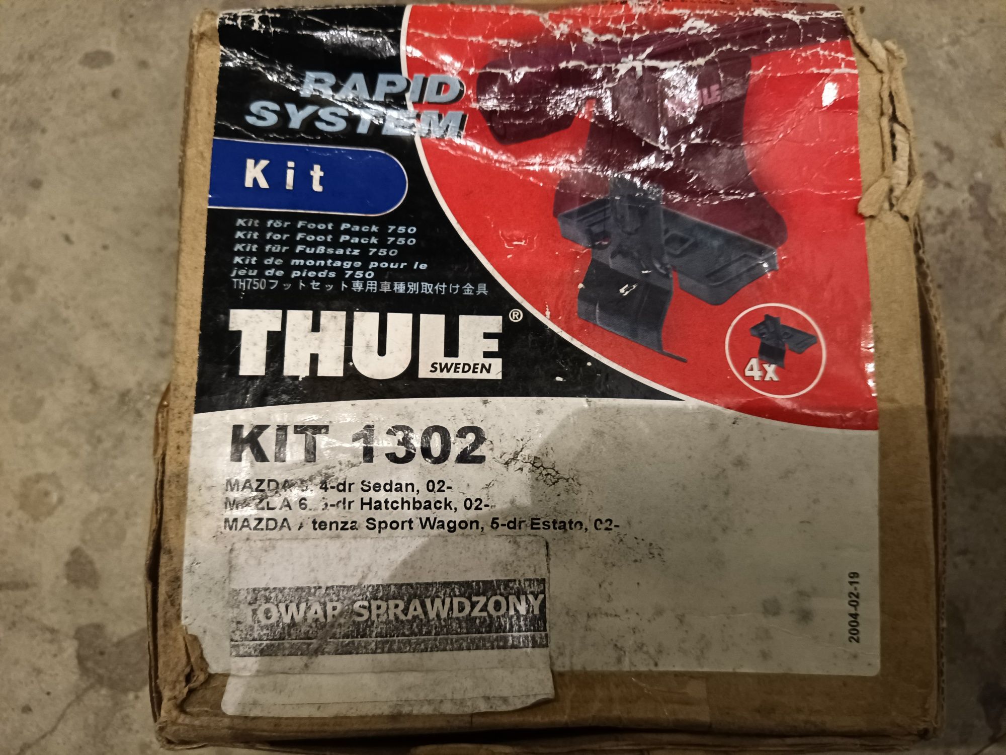 Thule 1302  mazda 6 gg hb zestaw dopasowujący do  thule  754