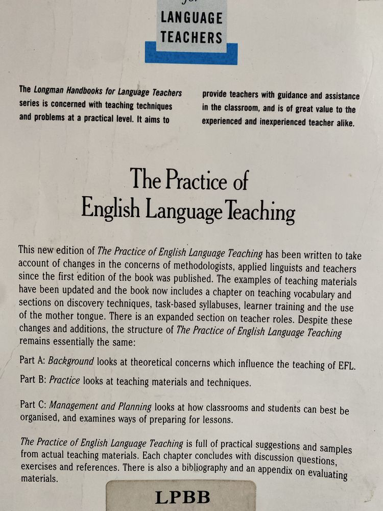 The Practice of English Language Teaching- Jeremy Harmer