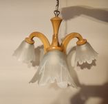 Lampa wisząca drewniana