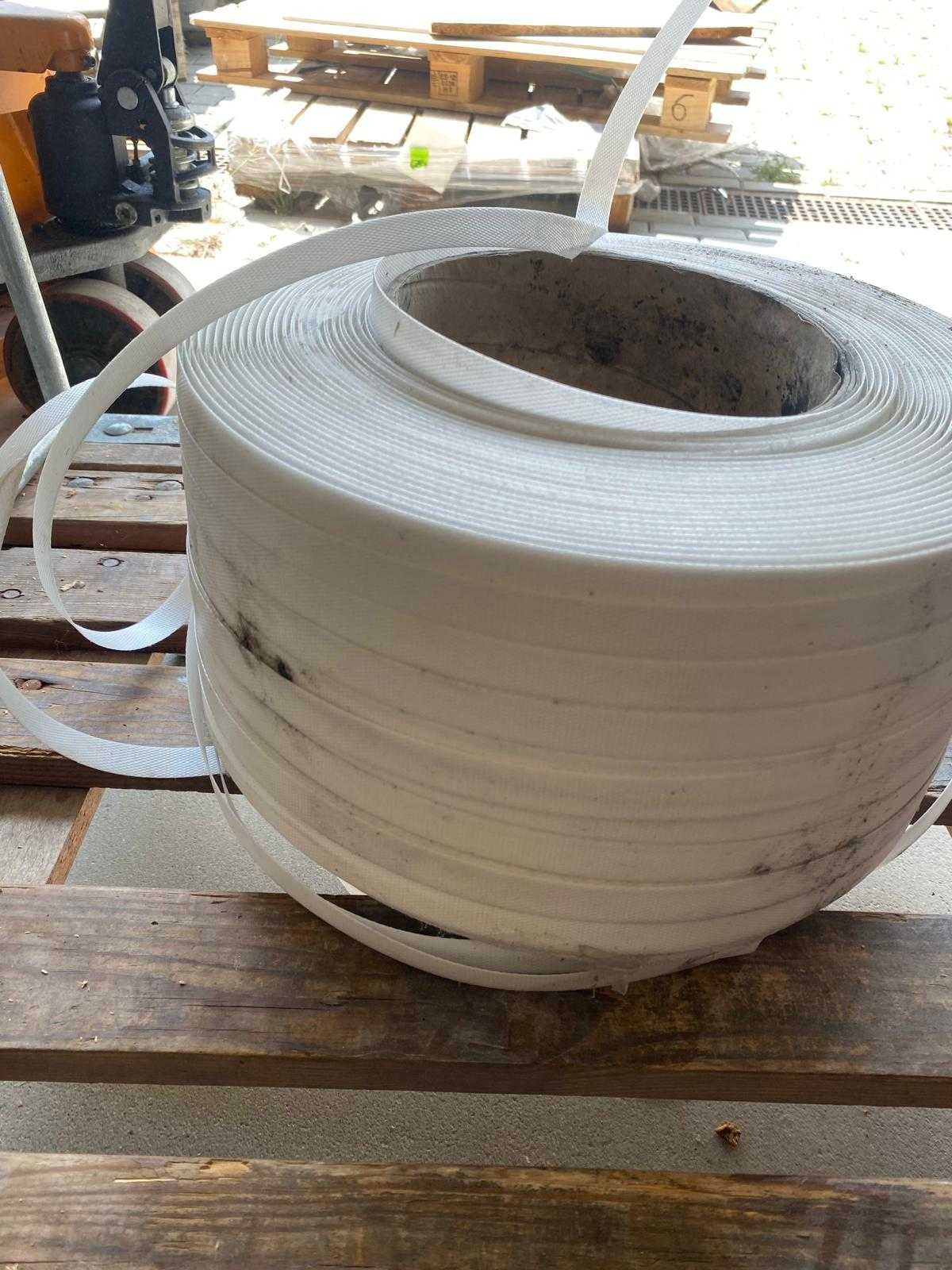 Taśma do spinania palet ładunków paczek PP 16mm 0,8mm ok.1200mb BIAŁA