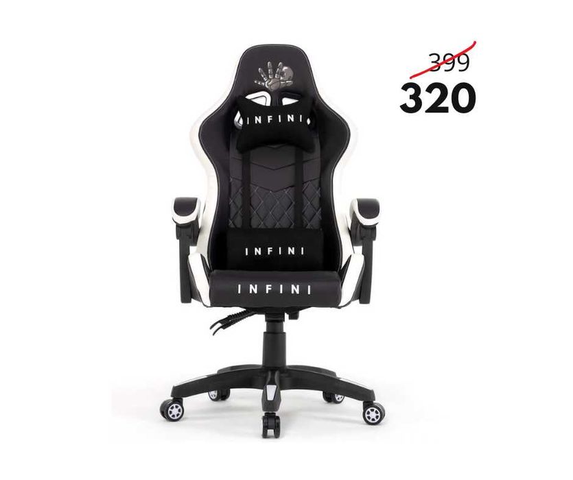 Fotel Gamingowy Gracza Infini Five White