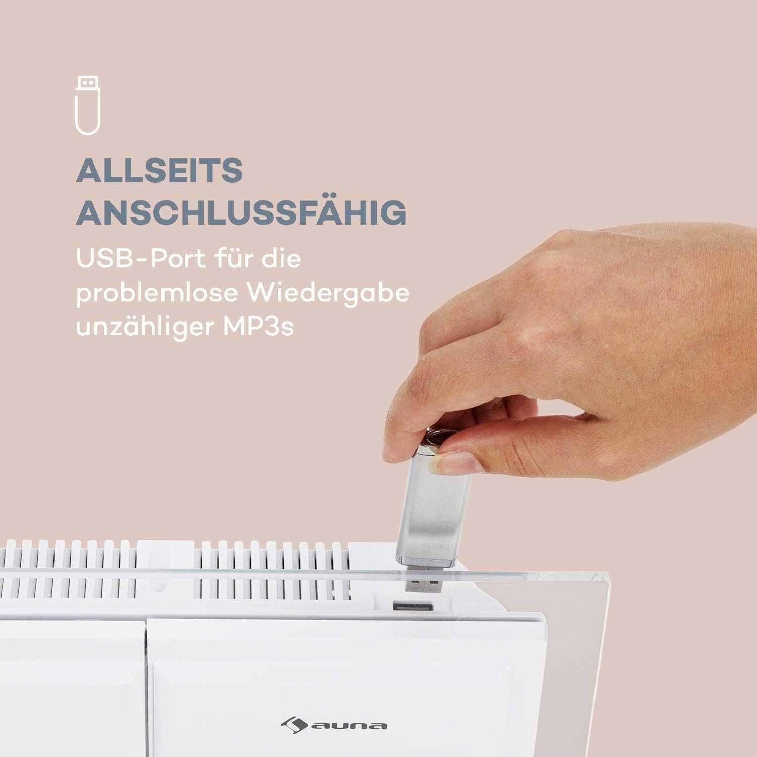 Elegancka Wieża Stereo Auna Sonic DAB+ MP3 USB FM AUX BLUETOOTH Nowa !