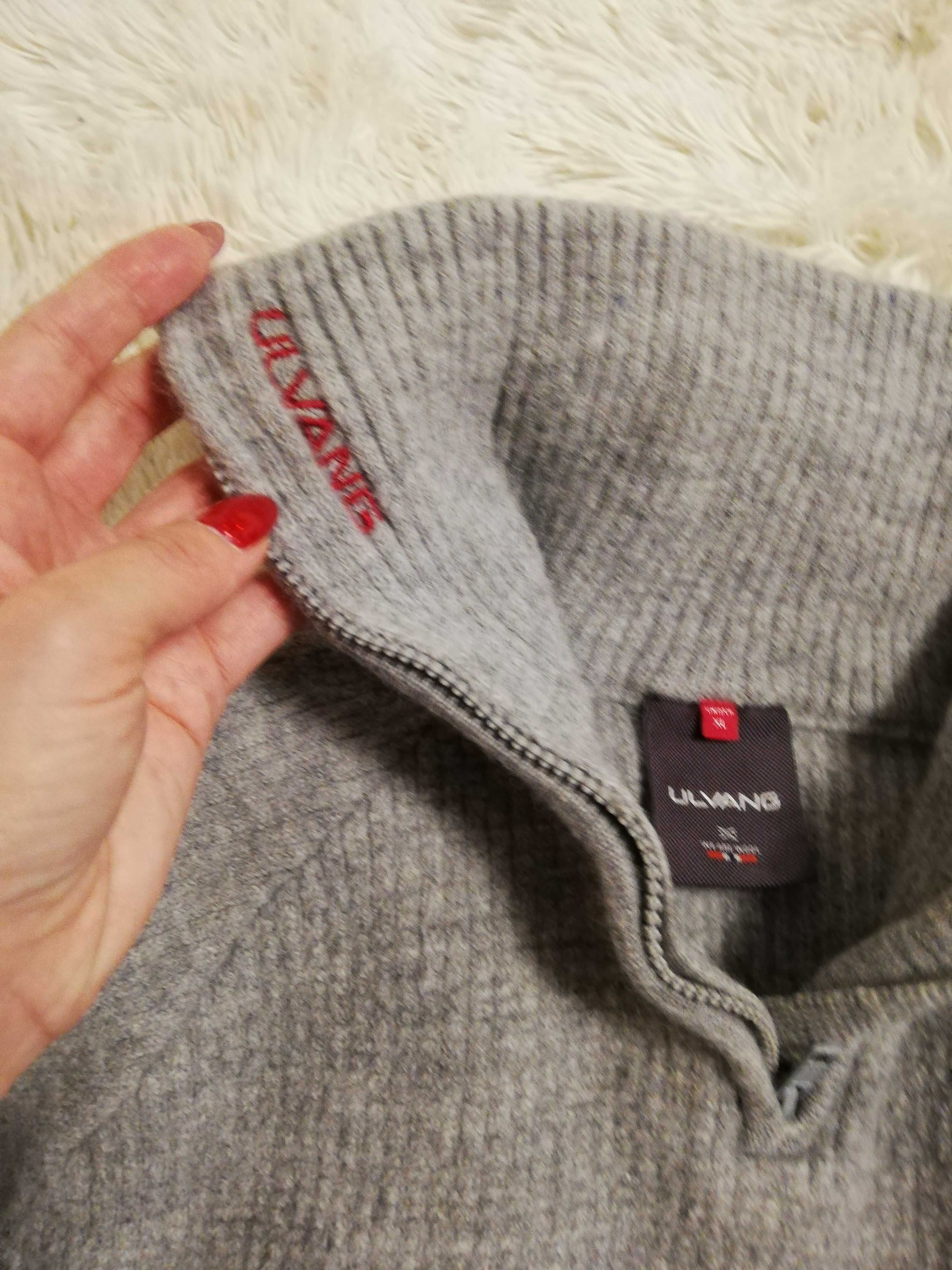 sweter wełniany Ulvang 100%wełna S M 36 38 szary