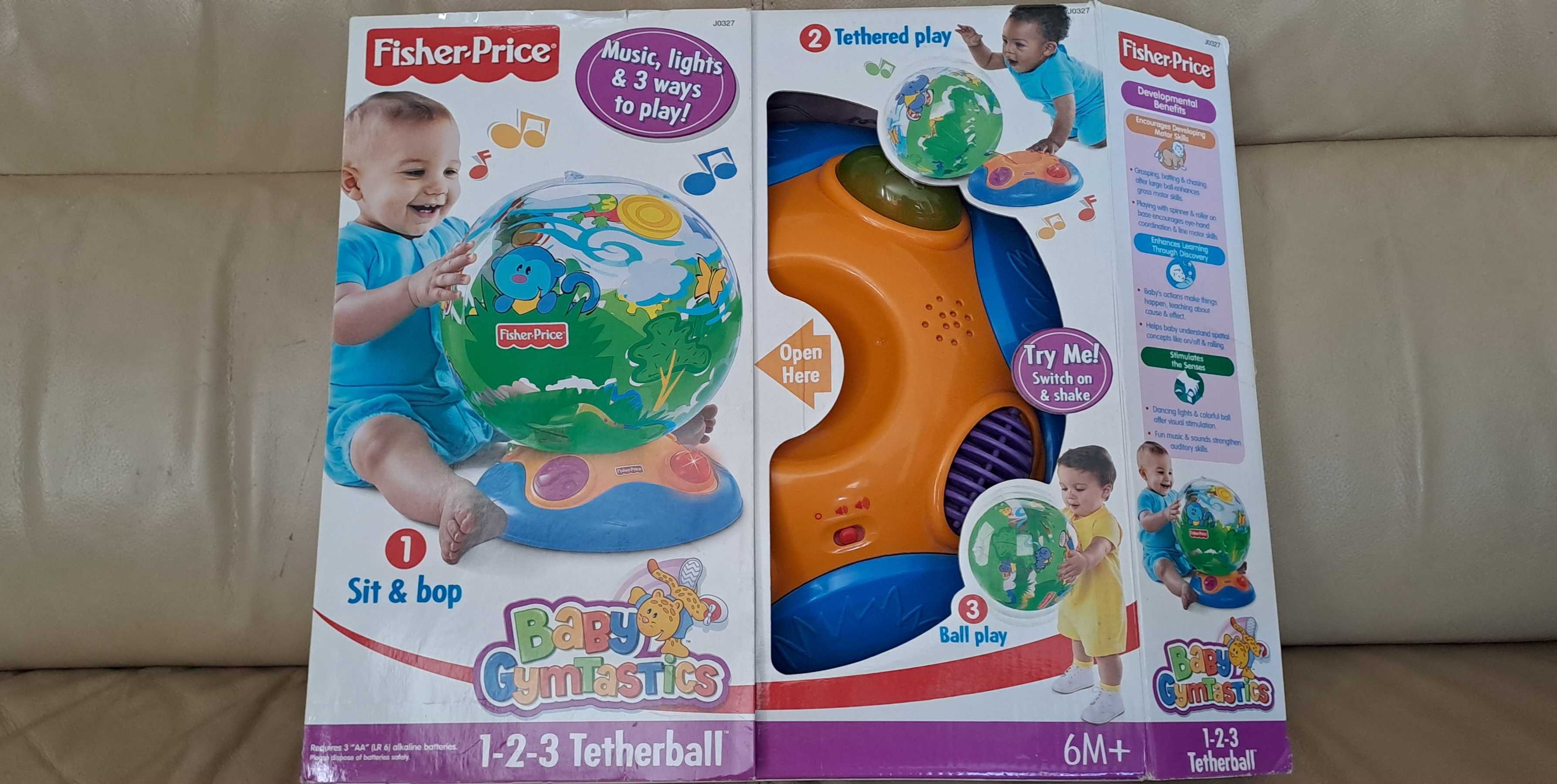 Fisher Price piłka dmuchana z podstawką 3w1 dźwieki