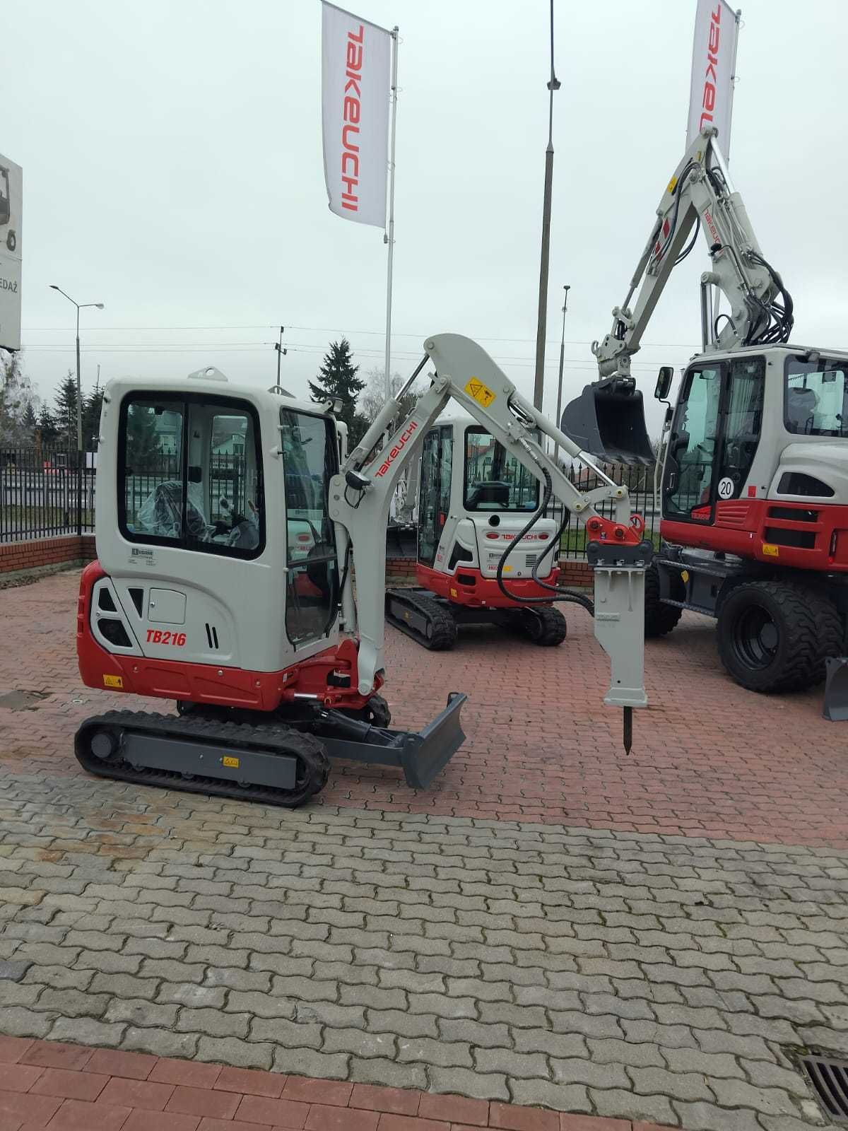 Minikoparka Takeuchi TB216 V0 + Młot Hydrauliczny TOKU 1M