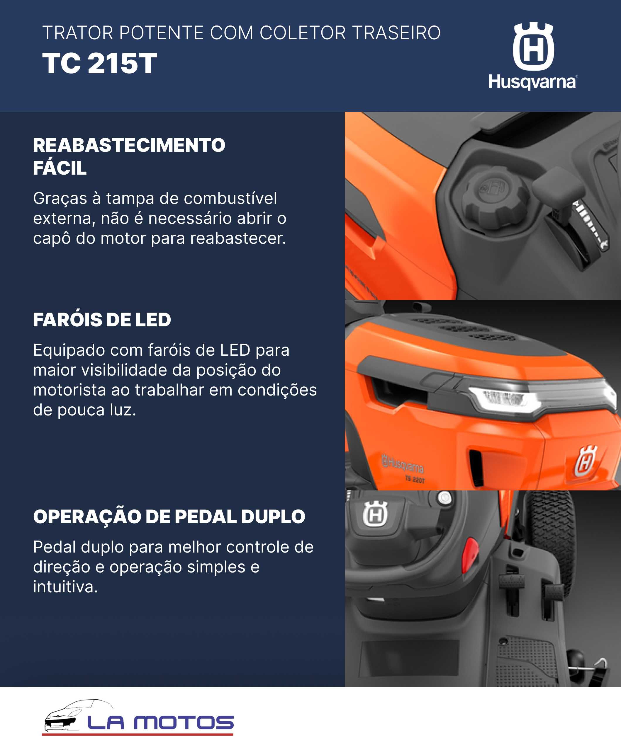 Trator de jardim Husqvarna TC 215T