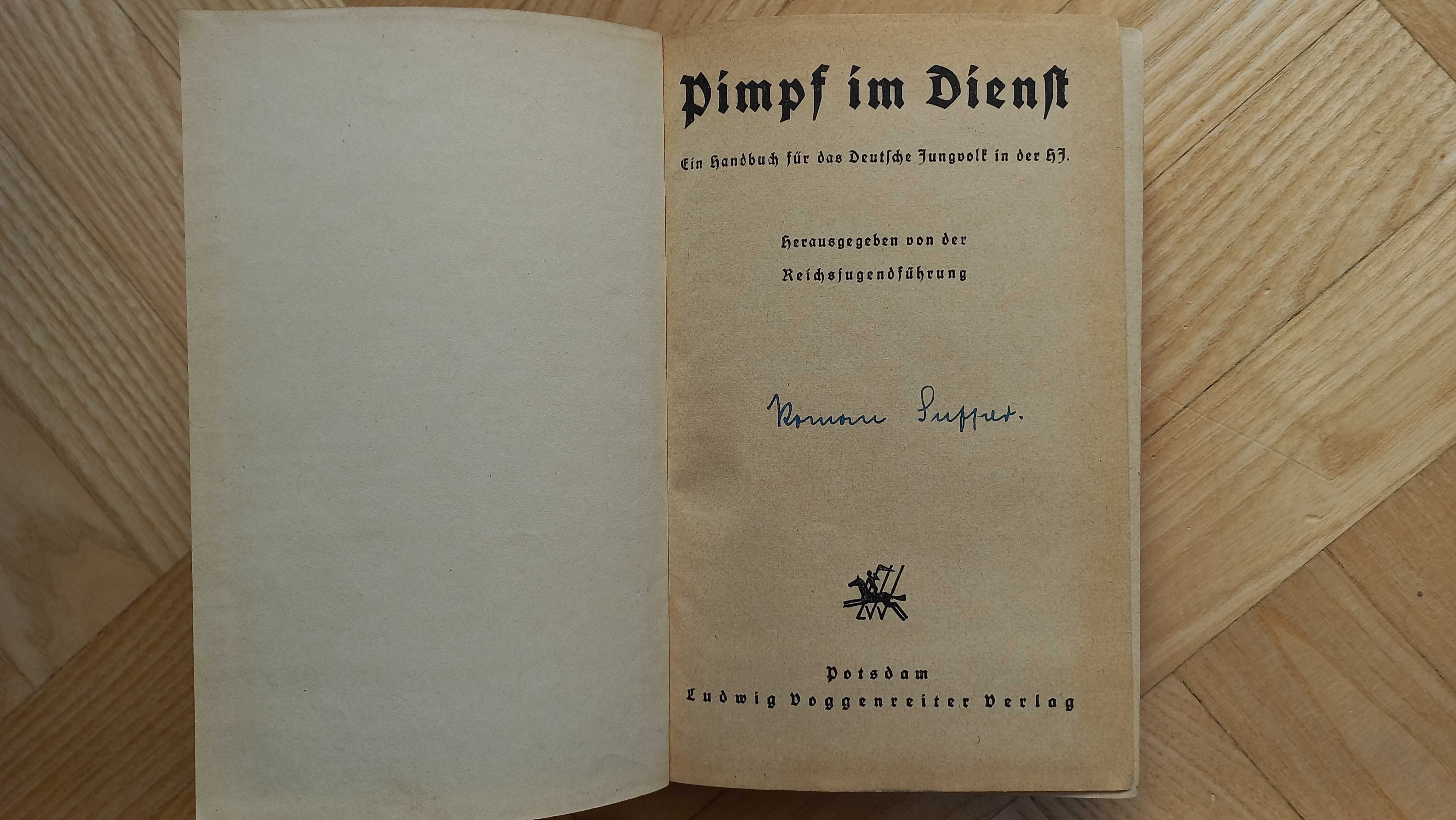 Pimpf im dienst  * poradnik - instruktaż H.J. *  1938