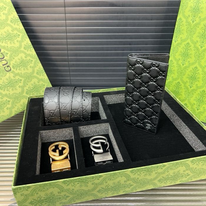 GCC комлпект набор ремень клатч подарочный кожаный louis vuitton