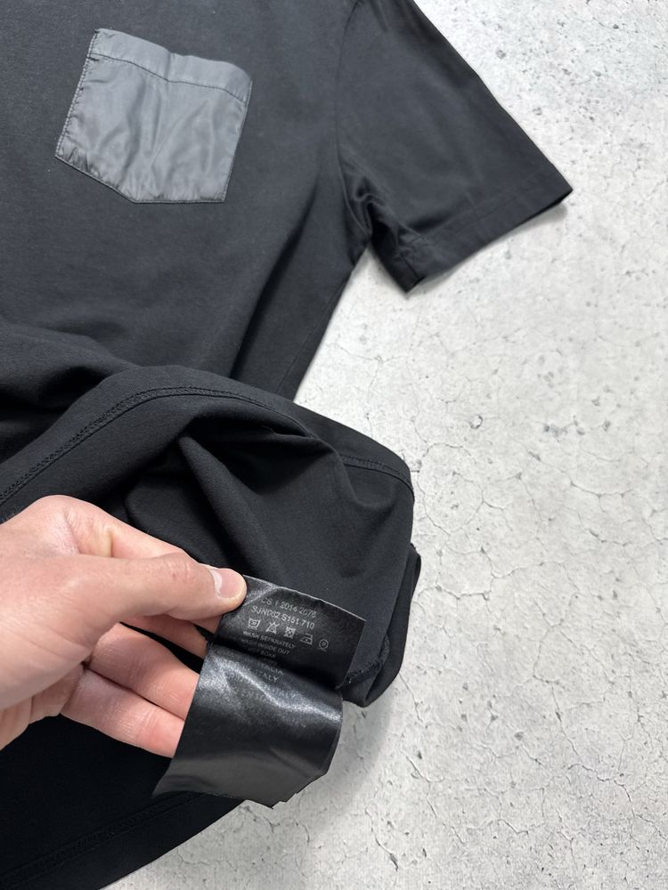 Мужская Футболка Prada Red Tab Черная Размер L-XL