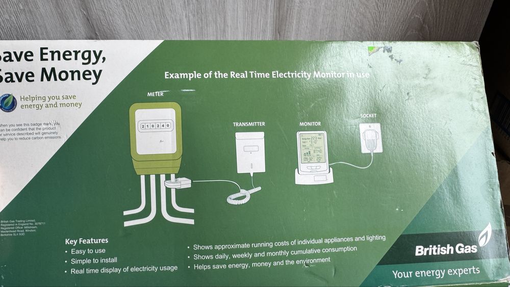 Monitor energii elektrycznej British Gas Real Tim