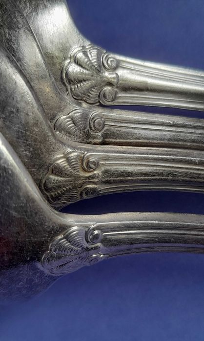 Sztućce Łyżki Stołowe Wellner Plater Model Mozzart Posrebrzane 90_5szt