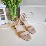 Buty damskie, Sandały Eva Minge, Beige, Beżowe, roz. 39