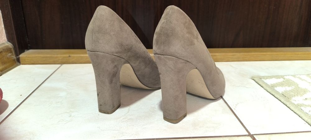 Szpilki obcasy czółenka New Look Wide Fit r. 37 brązowe beżowe