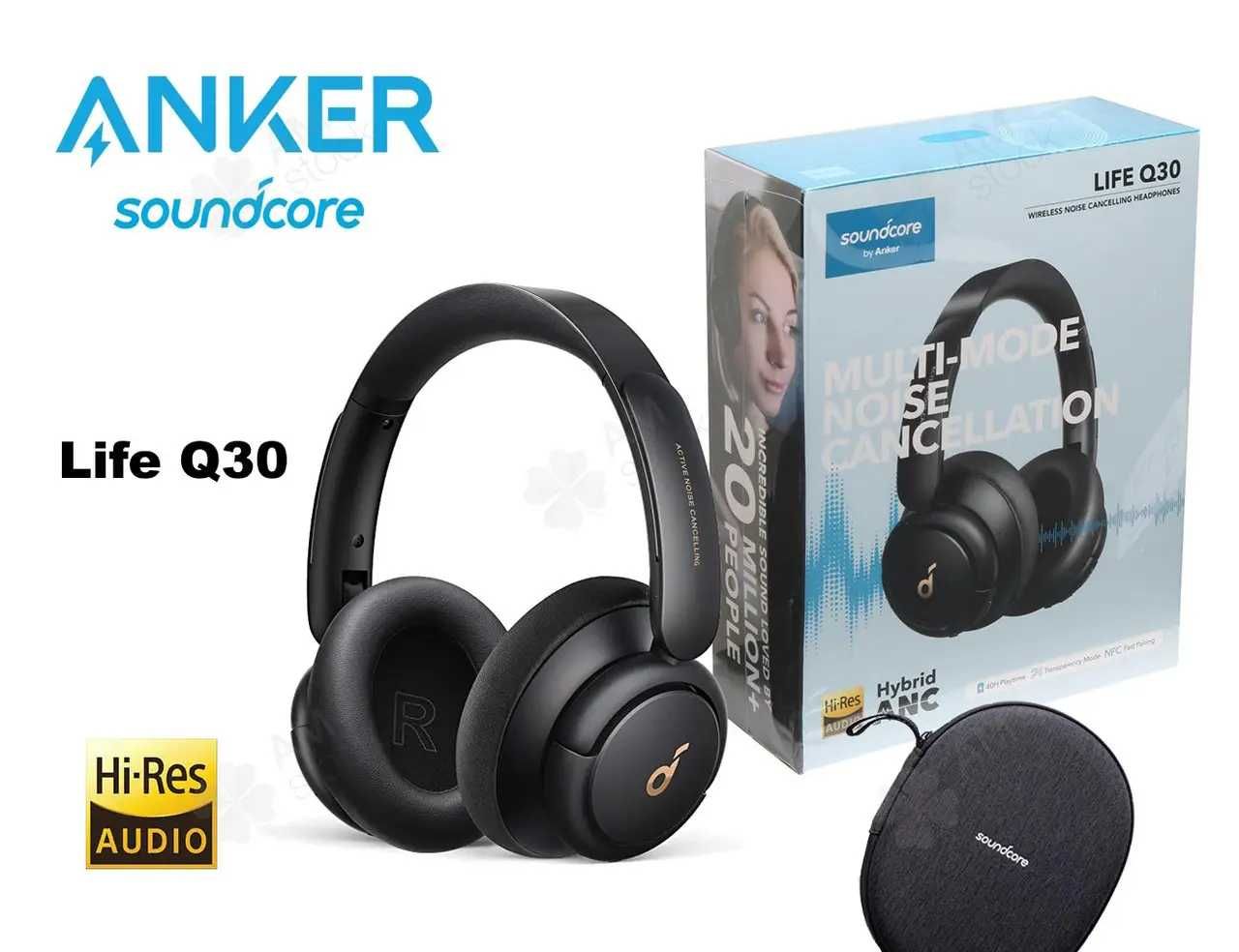 Навушники ANKER Soundcore Life Q30 з шумоподавленням, 40 годин, NFC