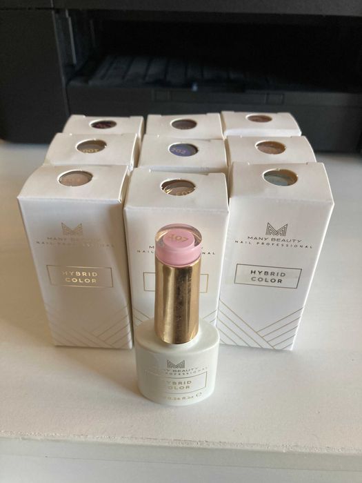 Many Beauty  LAKIERY HYBRYDOWE  9 sztuk + gratis