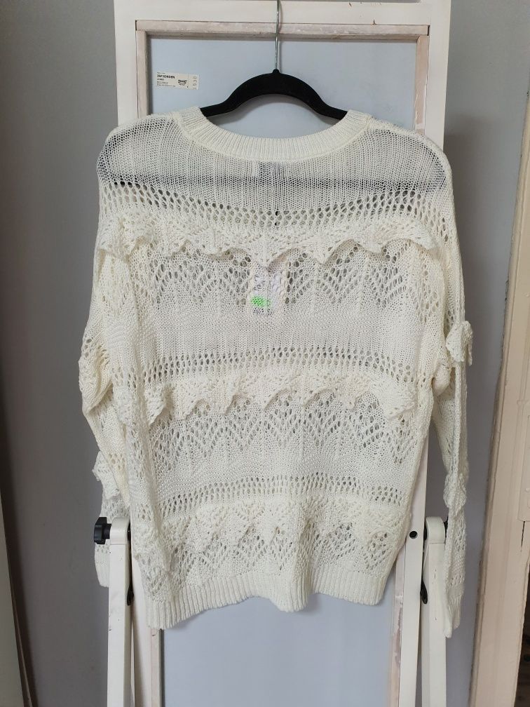 Kremowy Sweter Jacqueline de Yong Only M 38 Nowy ażurowy