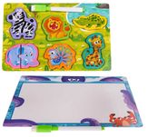 Drewniana Tablica + Puzzle Safari ZDR.G1017-8