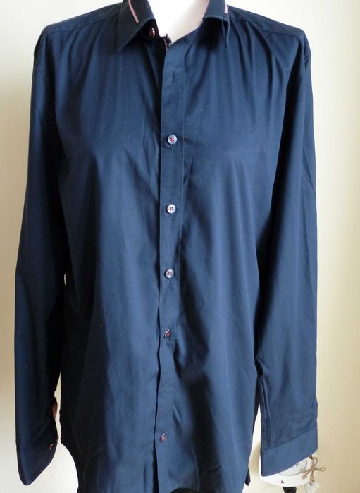 Granatowa koszula męska rozmiar L Olymp  body fit bawełniana