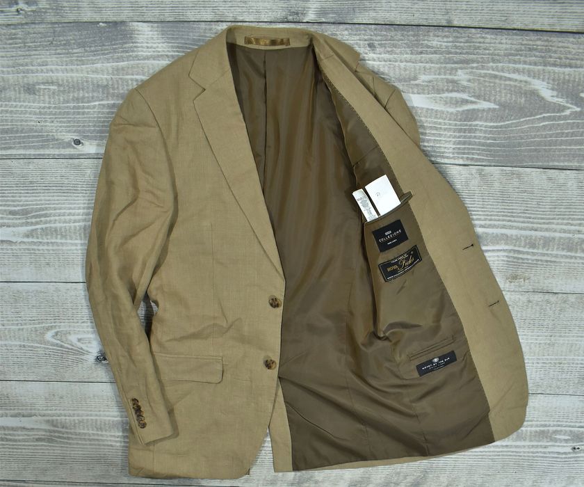 Marks Spencer Woven By The Sun Lniana Marynarka 48