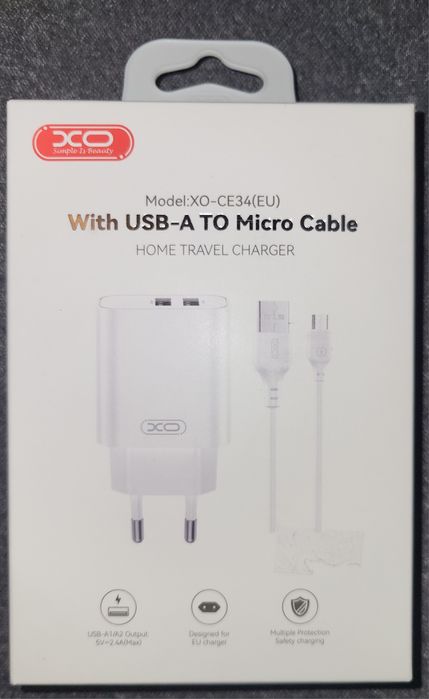 Ładowarka sieciowa micro usb 5V 2,4A