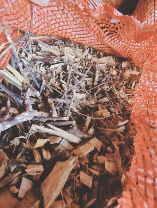 Zrębka drzewna w workach 100l