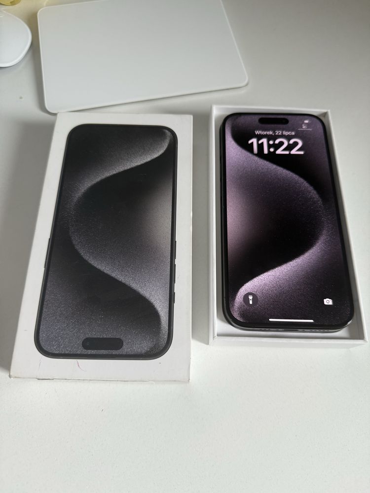 iPhone 15 Pro 128gb Titanium Black Oryginlana Bateria 95%