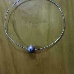 6 colares metálicos vintage/bijuteria *