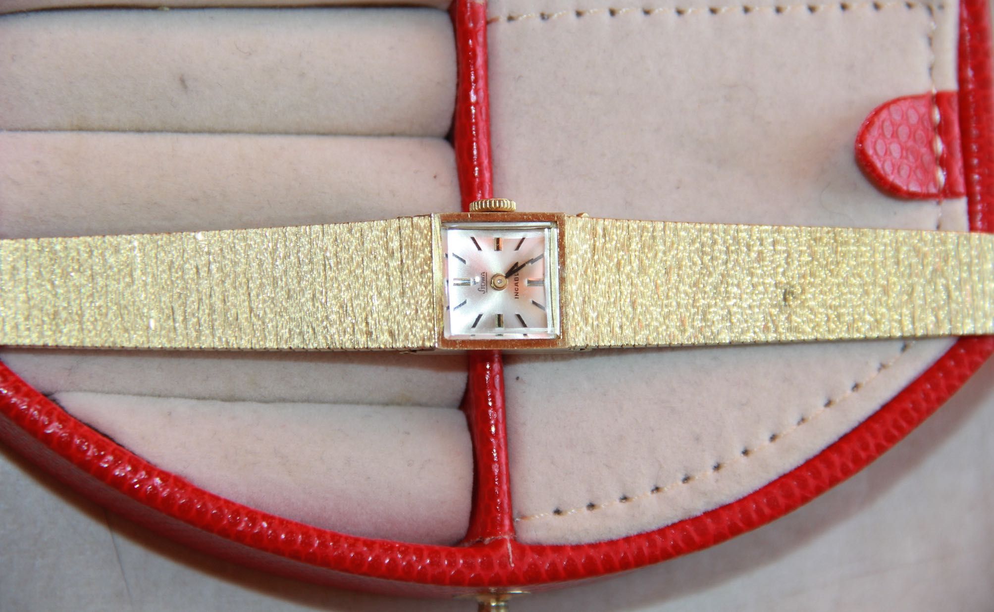 stowa zloty zegarek damski złoto 585 14k kruk bransoleta bransoletka