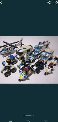 Lego City samochody, strażnica, helikopter policyjne