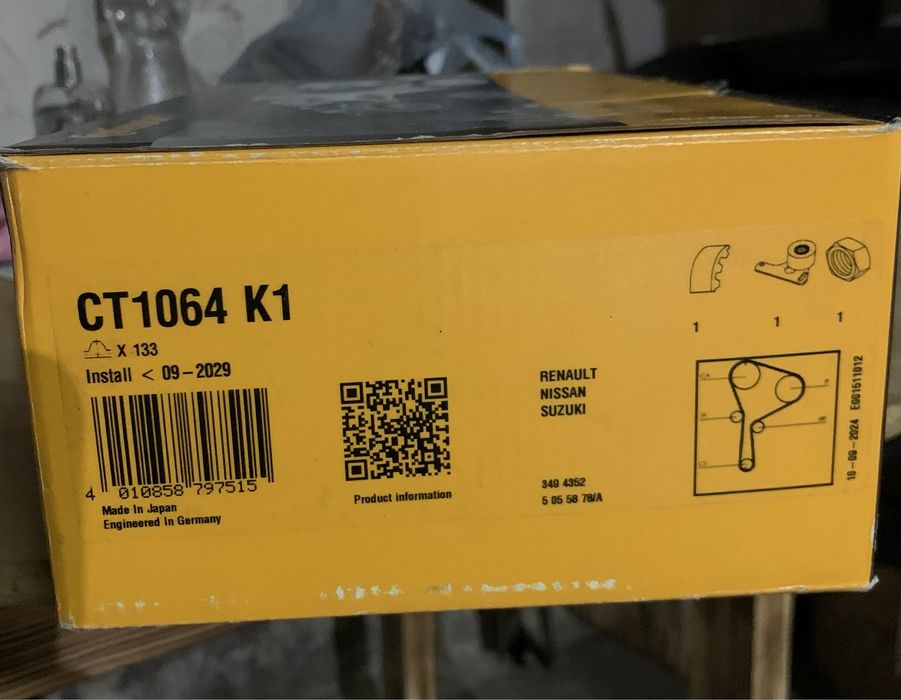 Комплект ГРМ 1,9 dci трафік, сценік, меган