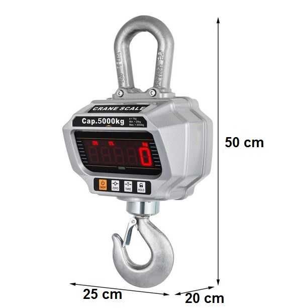 Balança Industrial Digital Suspensão para Grua 5 Toneladas