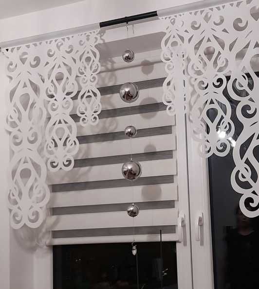 Firana panel ekranowy 60x100 cm żakard dekoracja okienna 2 sztuki