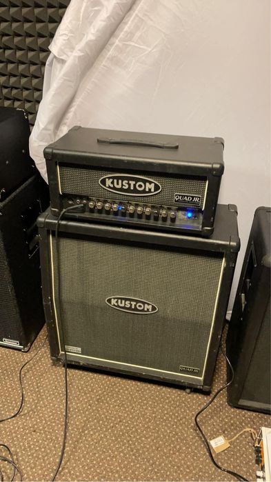 Wzmacniacz gitarowy i kolumna Kustom Quad JR + efekty gitarowe