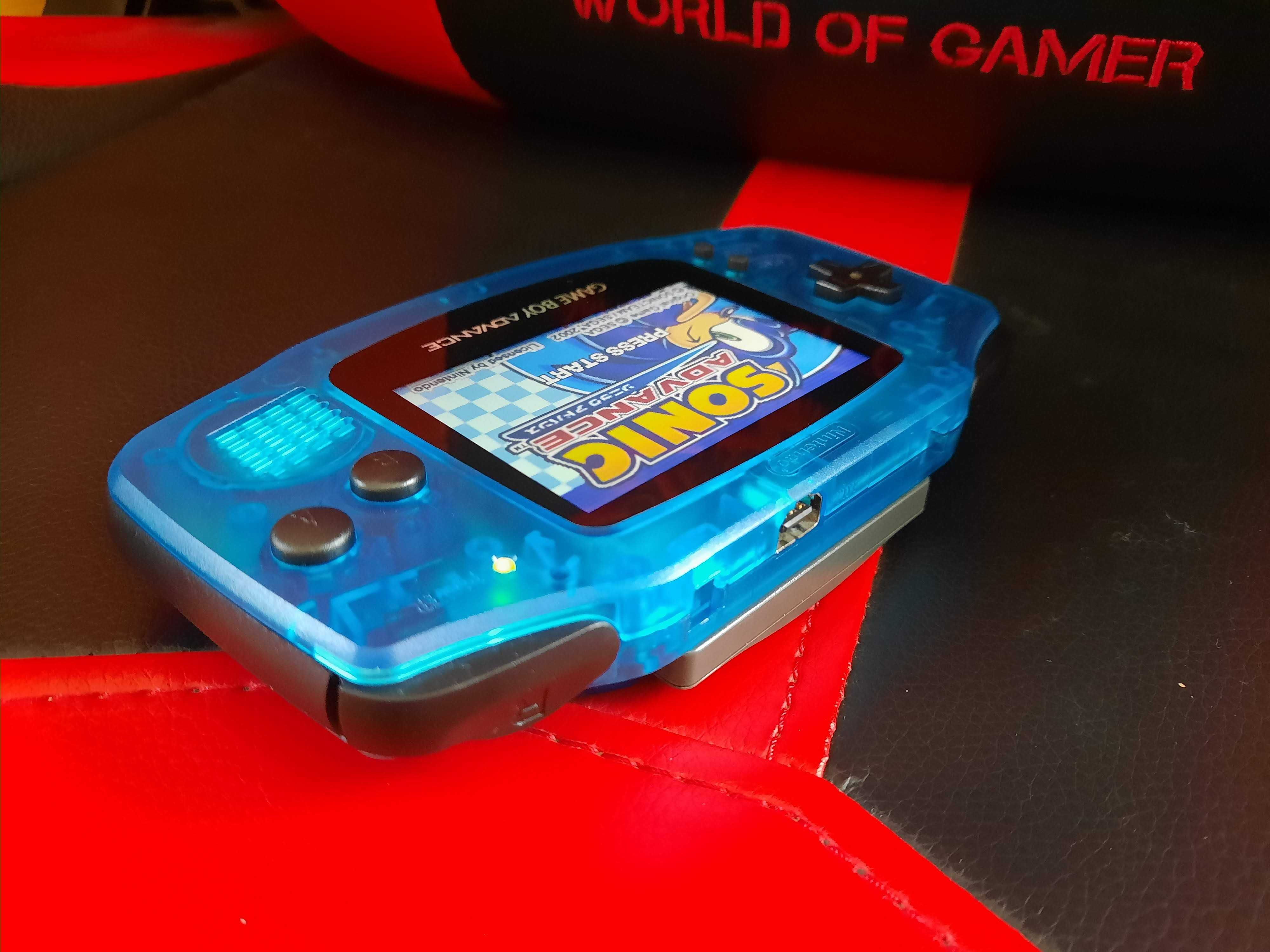 Gameboy Advance LCD IPS Funnyplaying V3  Laminado - Clear Blue Edition