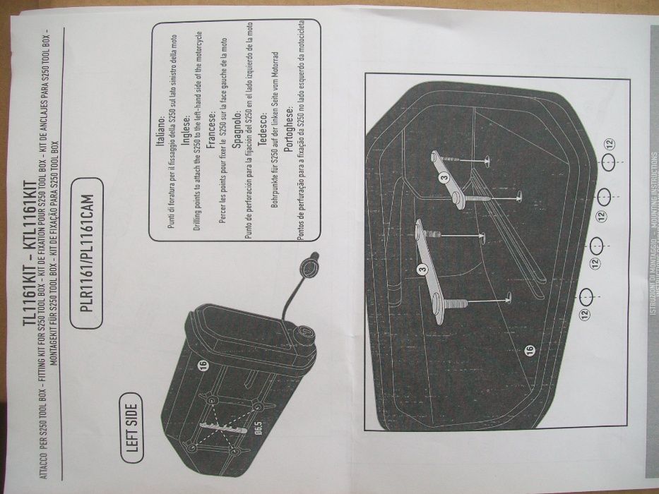 TL1161KIT zestaw CRF1000L ADV SPORT (18>19) Honda + skrzynka S250