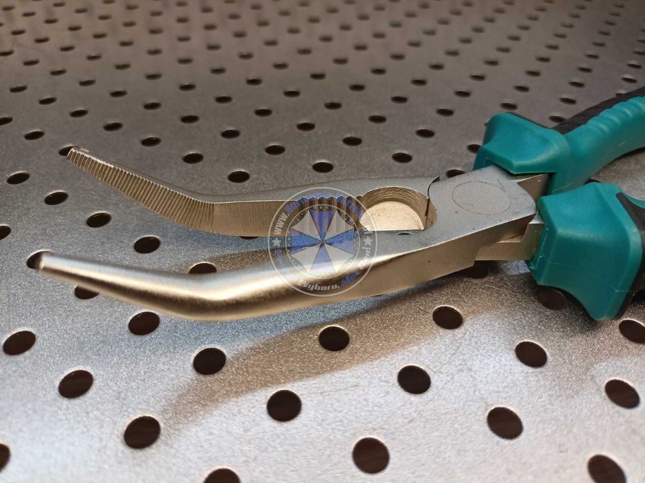 Szczypce wydłużone odgięte 200mm Cr-V JOBIextra szczypce 200mm