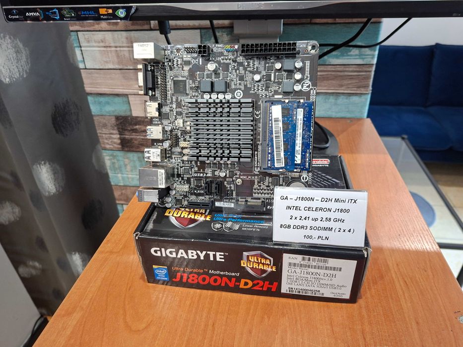 Płyta Główna Mini ITX + Procesor + Ram