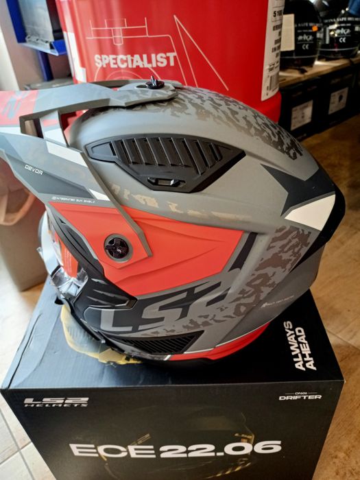 Kask LS2 OF606 Drifter DEVOR M.SIL TIT RED-06 M